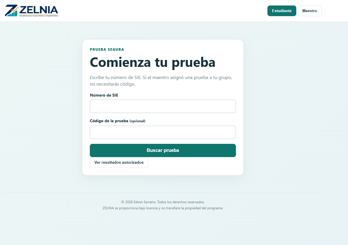 Acceso del estudiante