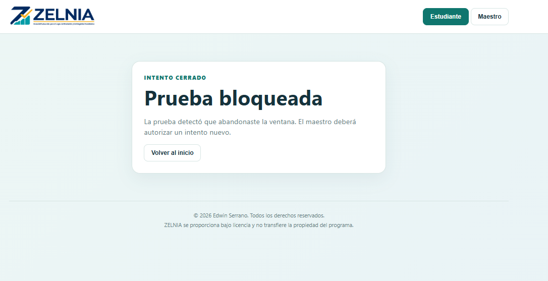 Prueba bloqueada